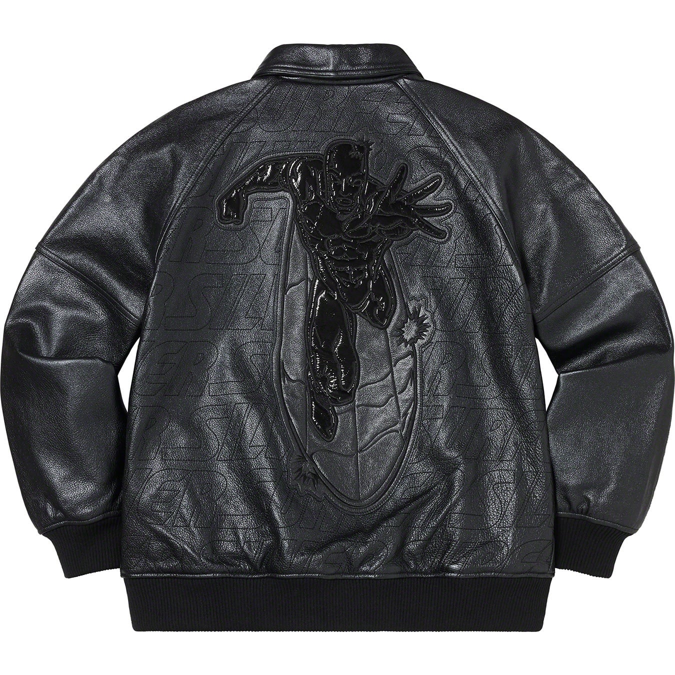 Silver Surfer Leather Varsity Jacket view 5